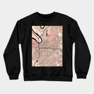 Montgomery Map Pattern in Soft Pink Pastels Crewneck Sweatshirt